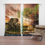 Závěsy Zvířata ze Sahary: 2 ks - 140x250 cm - Sablio – Hledejceny.cz