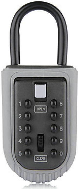 LUMA HOME bezpečnostní ocelová schránka tlačítková na klíče přenosná, na mechanické heslo
