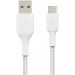 Bekin CAB002bt2MWH oplétaný USB-C - USB-A, 2m, bílý – Zboží Živě