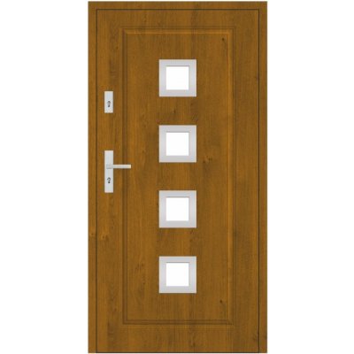 STALPRODUKT Ocelové vchodové dveře - 55, T21/S30, zlatý dub Otevírání: levé dovnitř 900 mm – Zboží Mobilmania