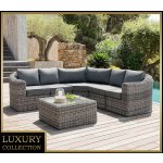 DEOKORK Ratanová sestava rohová BORNEO LUXURY šedá – Zboží Dáma