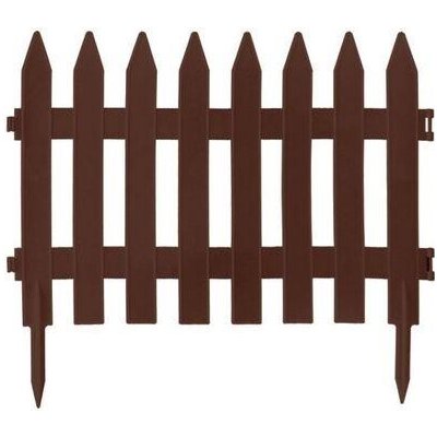 KAXL Zahradní plastový plot 3,5m, výška 520 mm GARDEN CLASSIC (různé barvy), Hnědá – Zboží Mobilmania