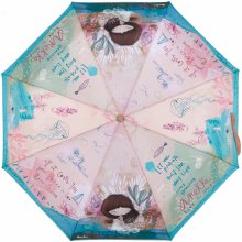 Anekke Mediterranean deštník manuální skládací růžovo modrý