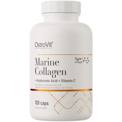 OstroVit Mořský kolagen + kyselina hyaluronová + vitamín C 120 kapslí – Hledejceny.cz
