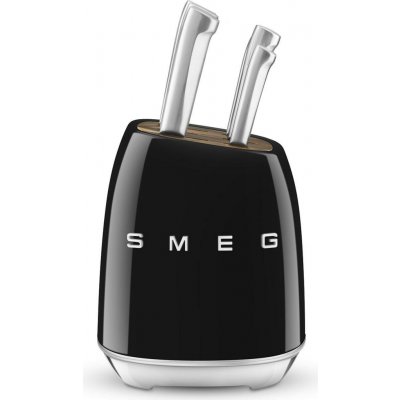 Smeg KBSF02BL, Držák na nože s otvory, Nerezová ocel, Plast, Nerezová ocel, Dřevo, Čína, 2,4 kg, 200 mm – Zboží Mobilmania