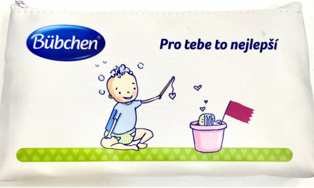 Bübchen Sensitive tělové mléko pro dětskou pokožku 50 ml + jemná bylinná koupel 50 ml + dětský mycí gel a šampon 2 v 1 50 ml + mycí gel s heřmánkem a výtažky z ovsa 50 ml dárková s
