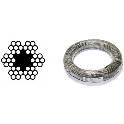 Lano ocelové 6x7M-FC, 4mm, Zn, svazek 20m – Sleviste.cz