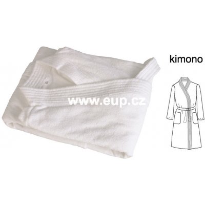 Župan hotelový bílé froté 350g kimono – Zboží Mobilmania