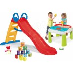 Smoby set skluzavka Funny Toboggan 2 m a stůl Voda&Písek s krytem a kuželky zvířátka 820401-14 – Sleviste.cz