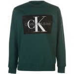 Calvin Klein Jeans Mono Crew Sweater zelená – Zboží Mobilmania