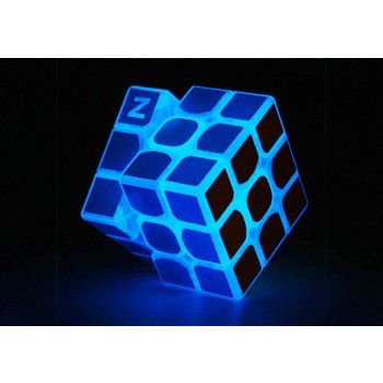 Rubikova kostka 3 x 3 x 3 Z Cube luminiscenční modrá