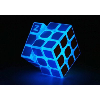 Rubikova kostka 3 x 3 x 3 Z Cube luminiscenční modrá