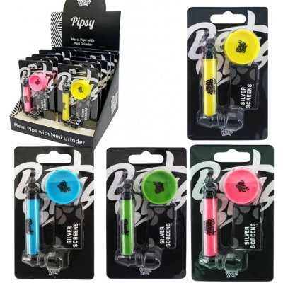 Best Buds Pipsy Kovová s Mini Drtičkou 4 barvy Žlutá – Zboží Dáma