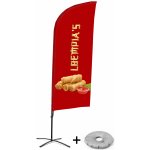 Jansen Display Kompletní sada reklamní vlajky ve tvaru křídla, Jarní závitky, holandsky Křížová Základna, 1273 x 3030 mm – Zboží Živě