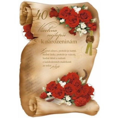 ARGUS Přání k 40. narozeninám 15-8005c40 – Zboží Dáma