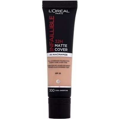 L'Oréal Paris Infaillible 32H Matte Cover dlouhotrvající a zmatňující make-up 300 Cool Undertone 30 ml