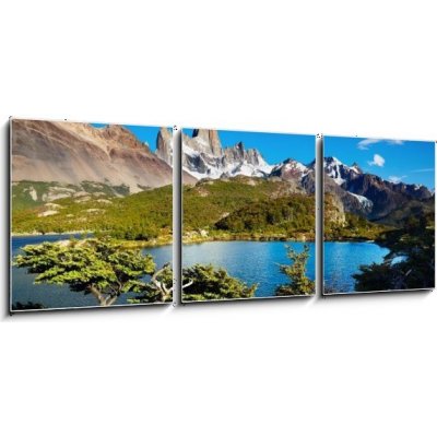 Obraz 3D třídílný - 150 x 50 cm - Mount Fitz Roy, Patagonia, Argentina Mount Fitz Roy, Patagonie, Argentina