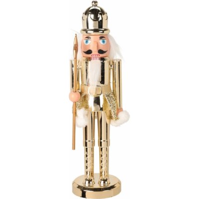 Koopman Figurka louskáčka na podstavci, zlatá, 8 x 6 x 28 cm – Hledejceny.cz