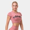 Dámské sportovní tričko Nebbia crop top Sporty HERO 584 Starorůžová