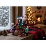 Chomik HRACÍ SKŘÍŇKA VÁNOČNÍ LED SANTA S VÁNOČNÍ STROMEČKEM A DÁRKY 20 x 19 x 19 cm *2423 – Hledejceny.cz