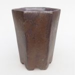 E-bonsai keramická bonsai miska 12,5 x 11,5 x 16,5 cm hnědá – Sleviste.cz