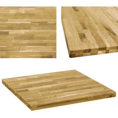 Nabytek XL Stolní deska z dubového masivu čtvercová 44 mm 80 x 80 cm – Zboží Mobilmania
