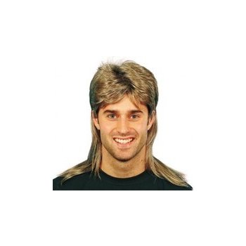 Pánská paruka 80-tá léta Mullet Jason hnědá a blond