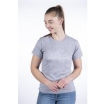 HKM Tričko Ride More dámské šedý melír – Sleviste.cz