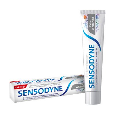 Sensodyne Extra Whitening s fluoridem pro citlivé zuby 75 ml – Hledejceny.cz