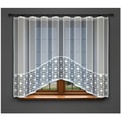 Dekorační žakárová záclona s řasící páskou EZRA 160 bílá 400x160 cm MyBestHome – Zboží Mobilmania