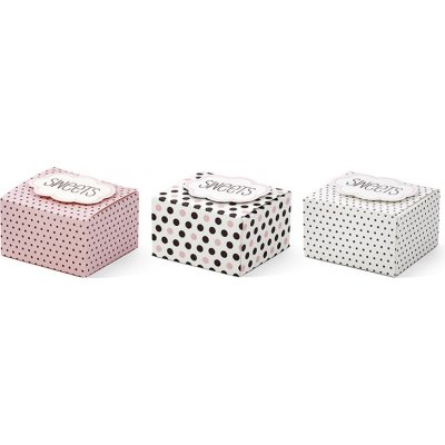 PartyDeco Krabička na svatební mandle sweets kolekce růžová 6 ks - krabičky na dárečky pro hosty – Zboží Mobilmania