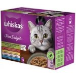Whiskas Pure Delight hovězí a kuře a losos a tuňák v želé 12 x 85 g – Hledejceny.cz