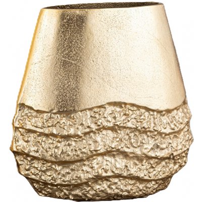 H. LAL INTERNATIONAL Dekorační zlatá váza, tepané vlnky 26 x 10 x 26 cm – Hledejceny.cz