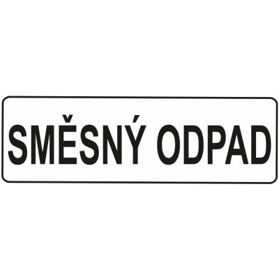 Směsný odpad - text bez symbolu samolepící vinylová fólie 300 x 100 mm – HobbyKompas.cz