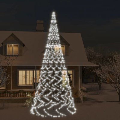 vidaXL LED vánoční stromek pro stožár studená bílá 3000 LED diod 800 cm – Zbozi.Blesk.cz