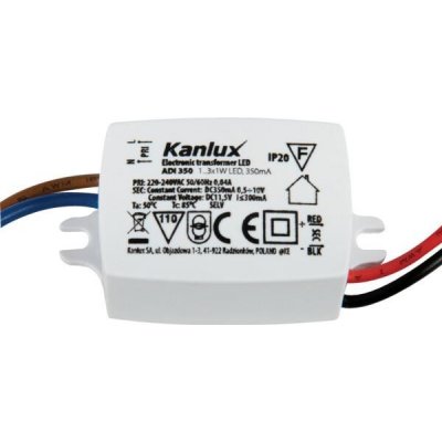 Kanlux, ADI 350 1-3W Elektronický transformátor pro napájení LED svítidel, 01440 – Zboží Mobilmania