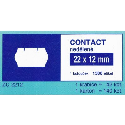 Etikety CONTAKT 22 x 12 bílé ETCONTAKT2212-B – Zboží Živě