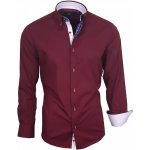 Binder De Luxe pánská košile dlouhý rukáv 82314 bordová – Sleviste.cz
