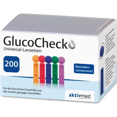 GlucoCheck Universal sterilní lancety pro odběr krve 200 ks – Hledejceny.cz