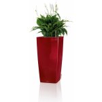 Lechuza Květináč Cubico Premium 22 červená lesklý 22 x 22 x 41 cm – Hledejceny.cz