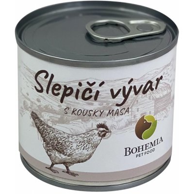 Bohemia Pet Food Vývar Slepičí s kousky masa 140 ml