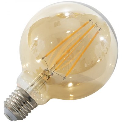 T-LED LED žárovka E27 EKF4W G95 FILAMENT kulatá LED žárovka E27 EKF4W G95 FILAMENT kulatá – Zboží Mobilmania