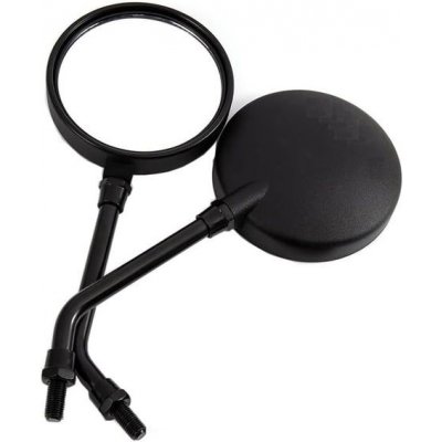 KOMUNJ 2ks Univerzální černé kulaté plastové zpětné zrcátko, motocyklové zrcátko, univerzální retro – Hledejceny.cz