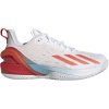 Dámské tenisové boty Adidas Adizero Cybersonic W Clay - cloud white/coral fusion/better scarlet