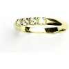 Prsteny Čištín žluté zlato prstýnek s čirými zirkony T 1274