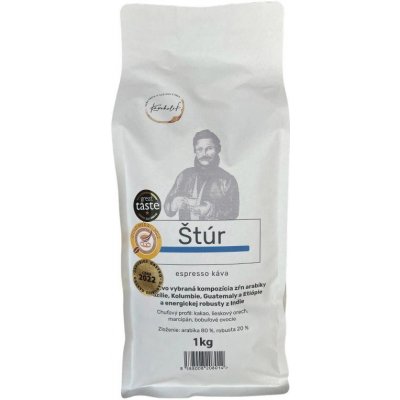 KÁVOHOLIK Káva Štúr Espresso A/R 80/20 zrnková 1 kg – Hledejceny.cz