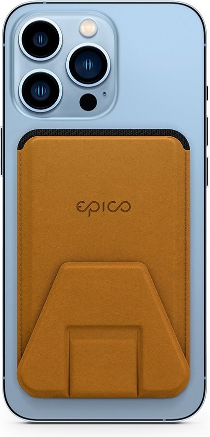 Pouzdro MagSafe peněženka Epico magnetické na doklady s podporou uchycení MagSafe - hnědé