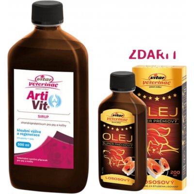 Vitar ArtiVit Sirup 500 ml losos.olej 200 ml – Hledejceny.cz