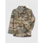 GAP Baby košile s army vzorem hnědá – Zboží Mobilmania