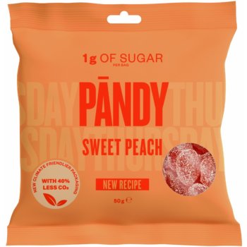 PANDY Candy Sweet Peach želé bonbóny 50 g